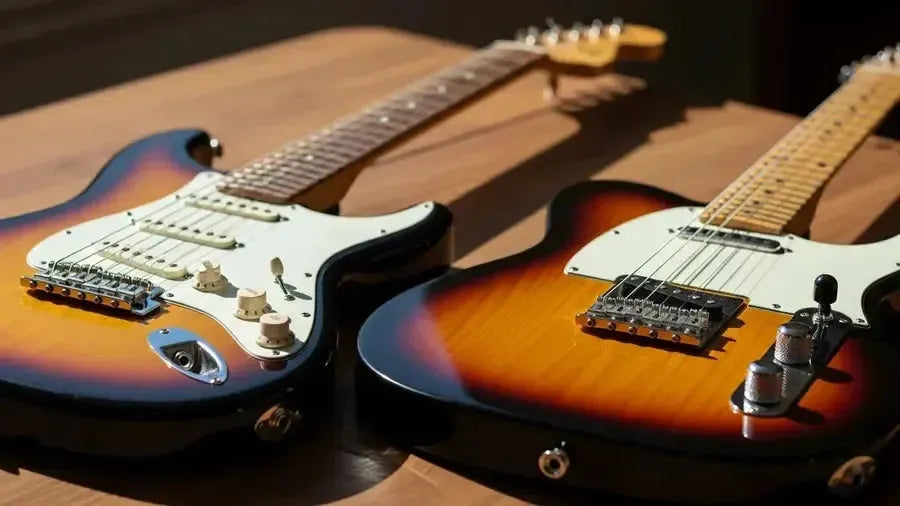 Fender Stratocaster and Telecaster guitars showcased side by side, highlighting their designs and appeal for potential buyers