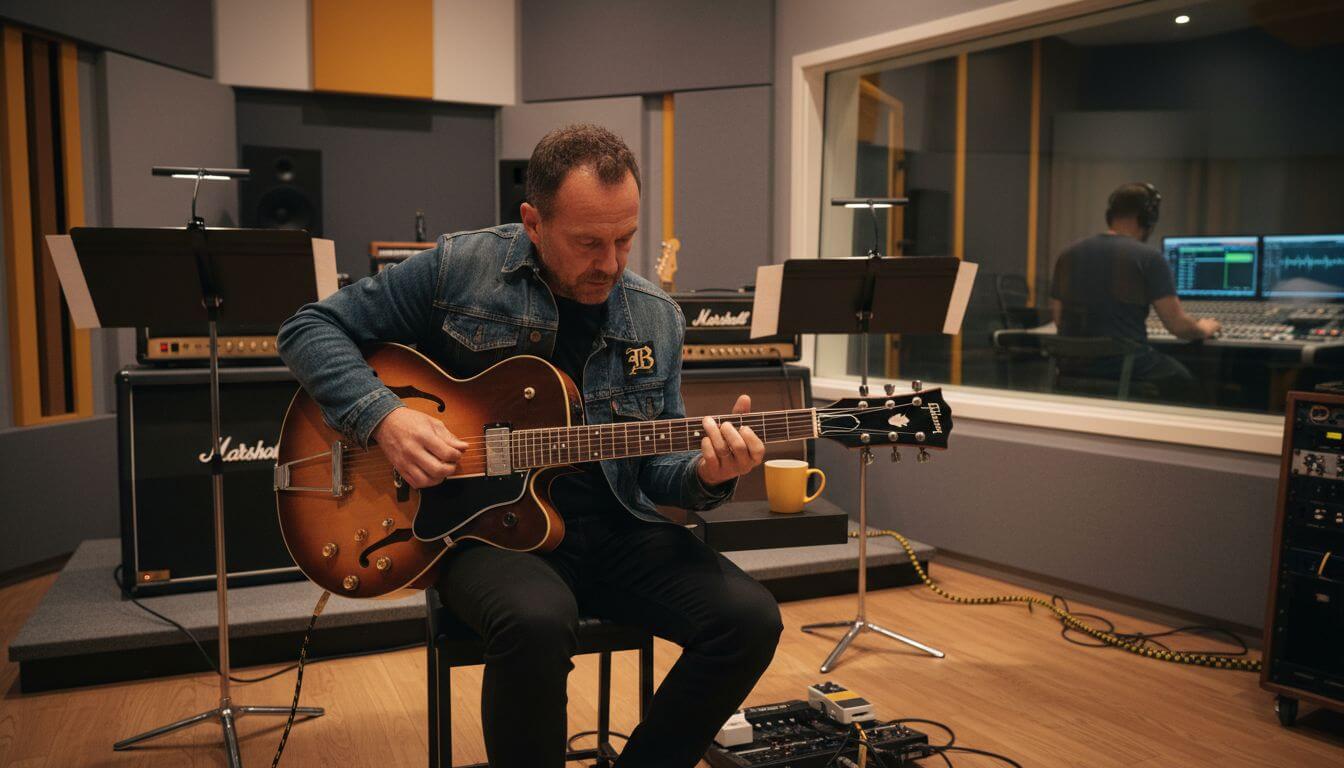 semiacoustic guitar studio