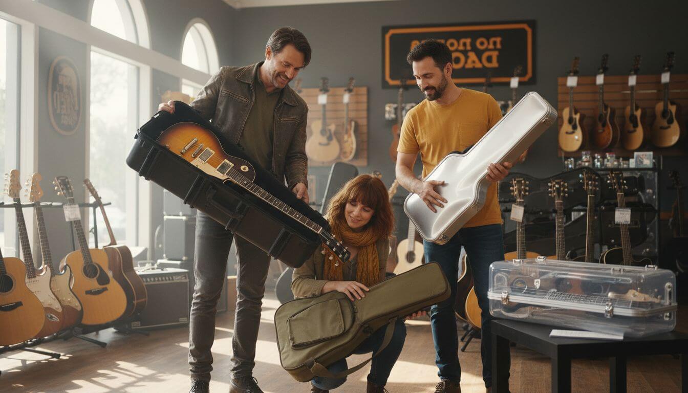 guitar cases display