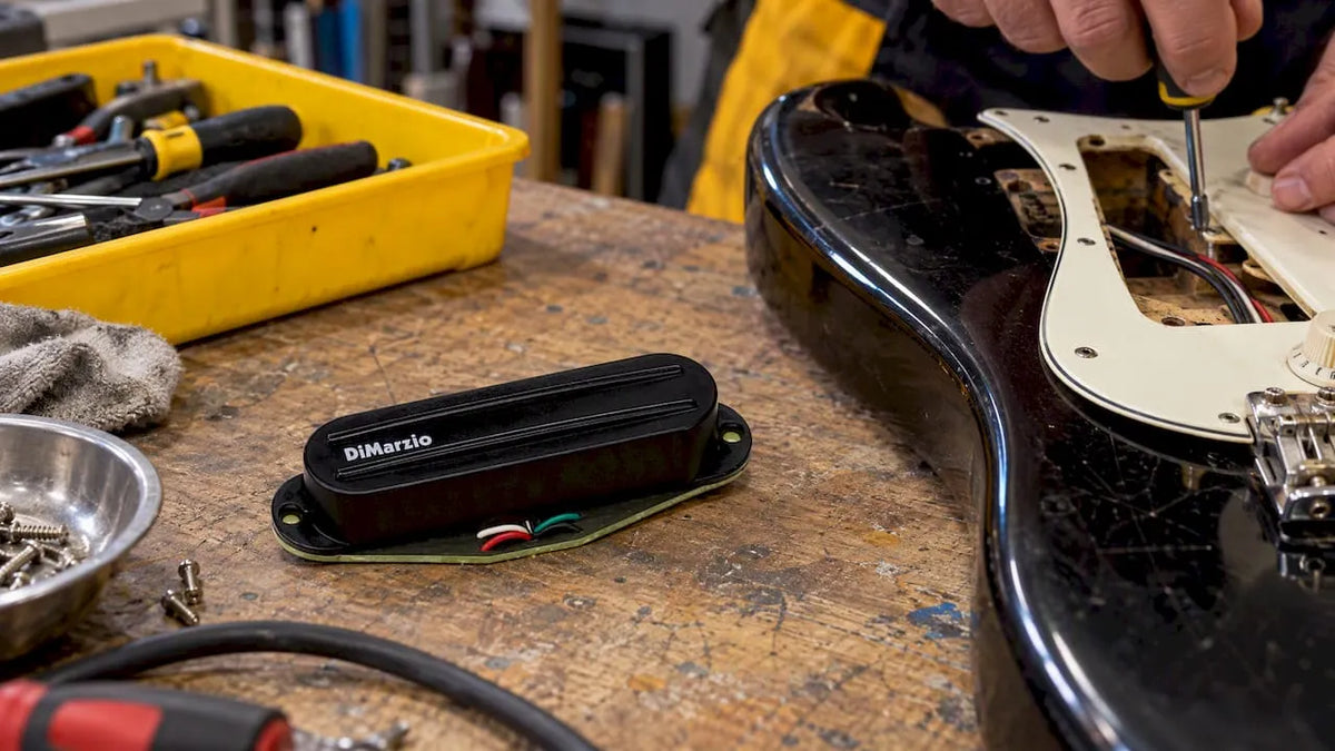 Real DiMarzio pickup in MusicStreet guitar shop