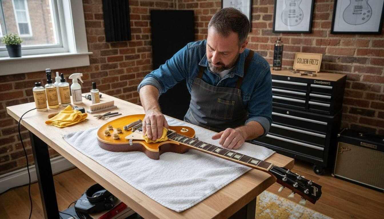 clean guitar workspace