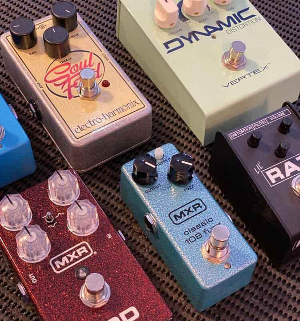 overdrive, distortion , fuzz pedals