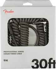 Fender Professional Series Coil Cable, 30', Gray Tweed