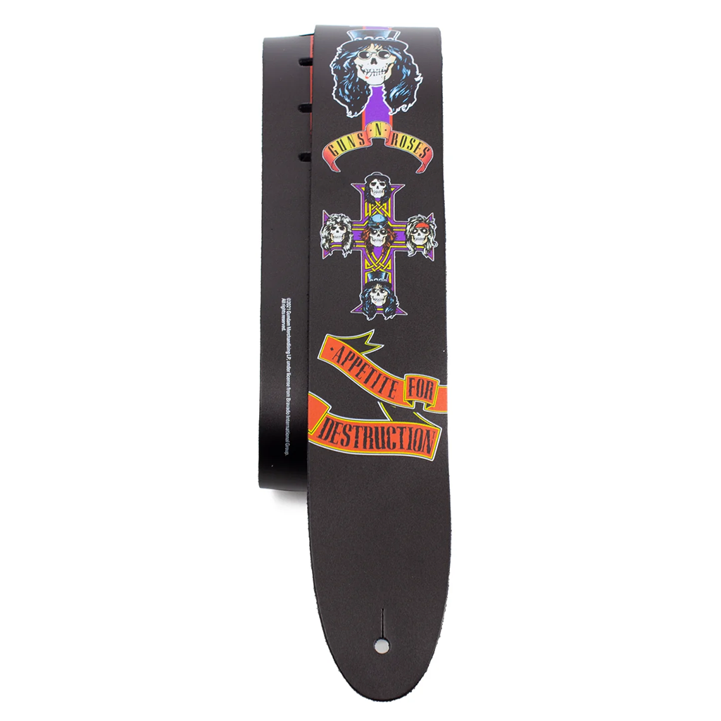 PERRI'S 2.5" LEATHER STRAP - GUNS N ROSES APPETITE