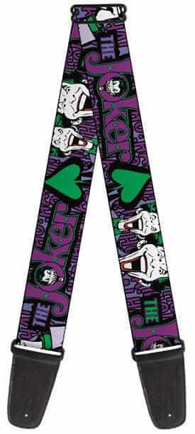 Buckle Down Joker Face Logo Guitar Strap