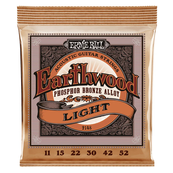 Ernie Ball 2148 Earthwood Phosphor Bronze Light 11-52 Guitar String