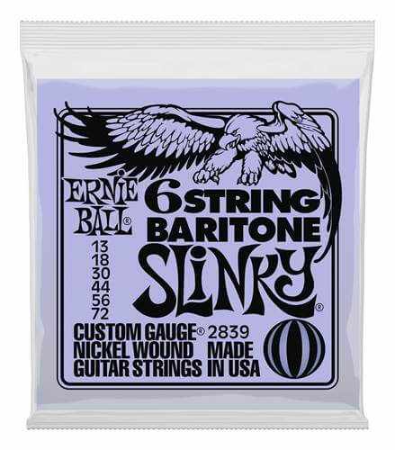 Ernie Ball 6 string Baritone Slinky Strings 13-72 (2839)