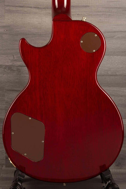 USED - Gibson 1988 Les Paul Pre Historic '59 back view showcasing the flame top and controls.