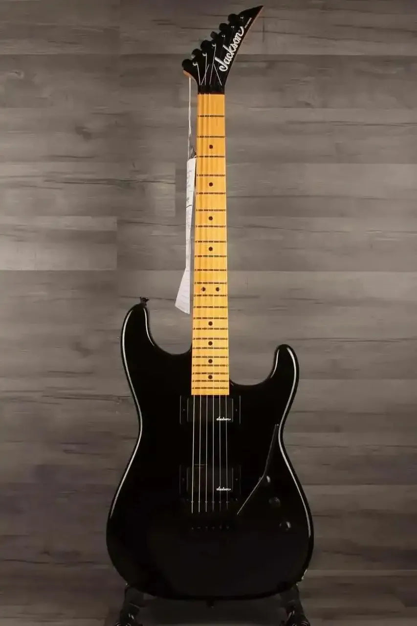 Jackson Pro Origins 1985 San Dimas SD1 HH FR, Maple Fingerboard, Gloss Black guitar on display