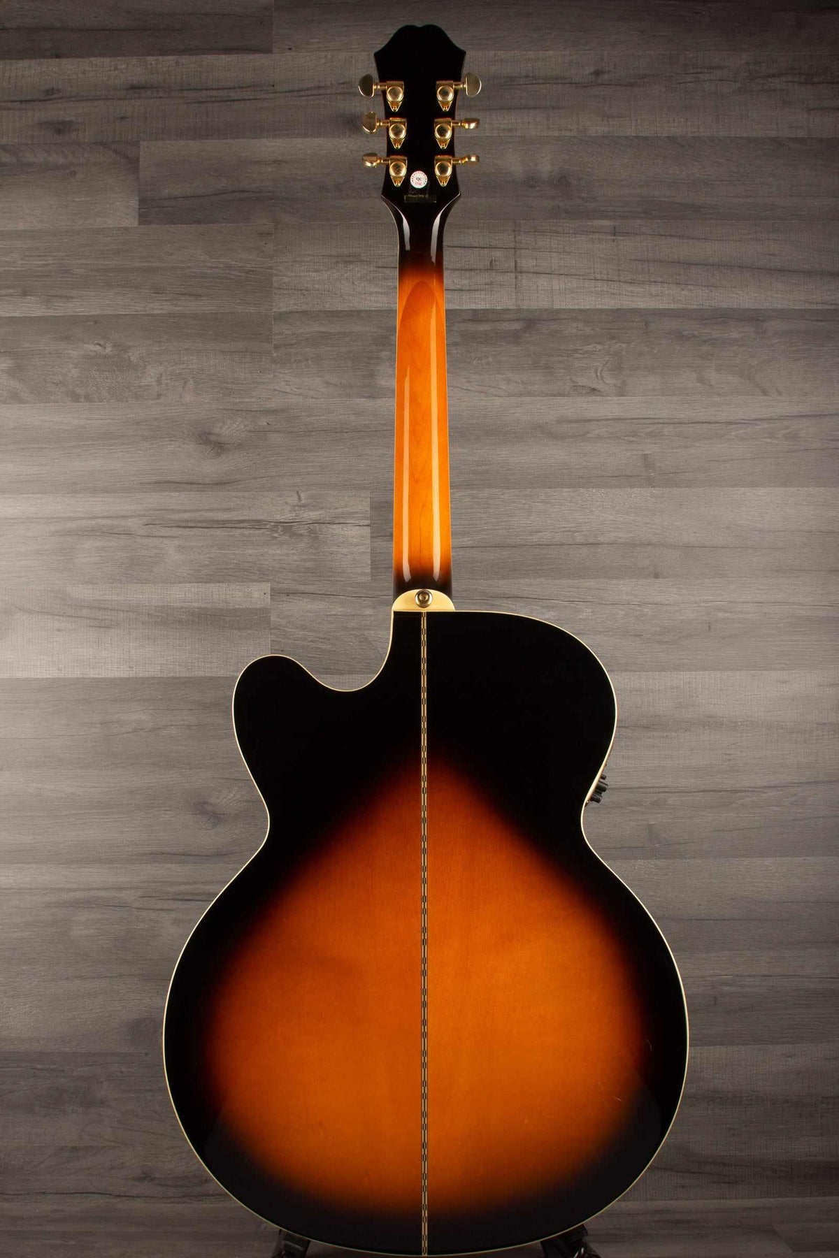 USED Epiphone J200 EC Studio Solid Top, Fishman Sonitone - Vintage Sunburst - Acoustic Guitar - MusicStreet