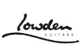 Lowden Guitars logo in an elegant script style featuring a sweeping line beneath.
