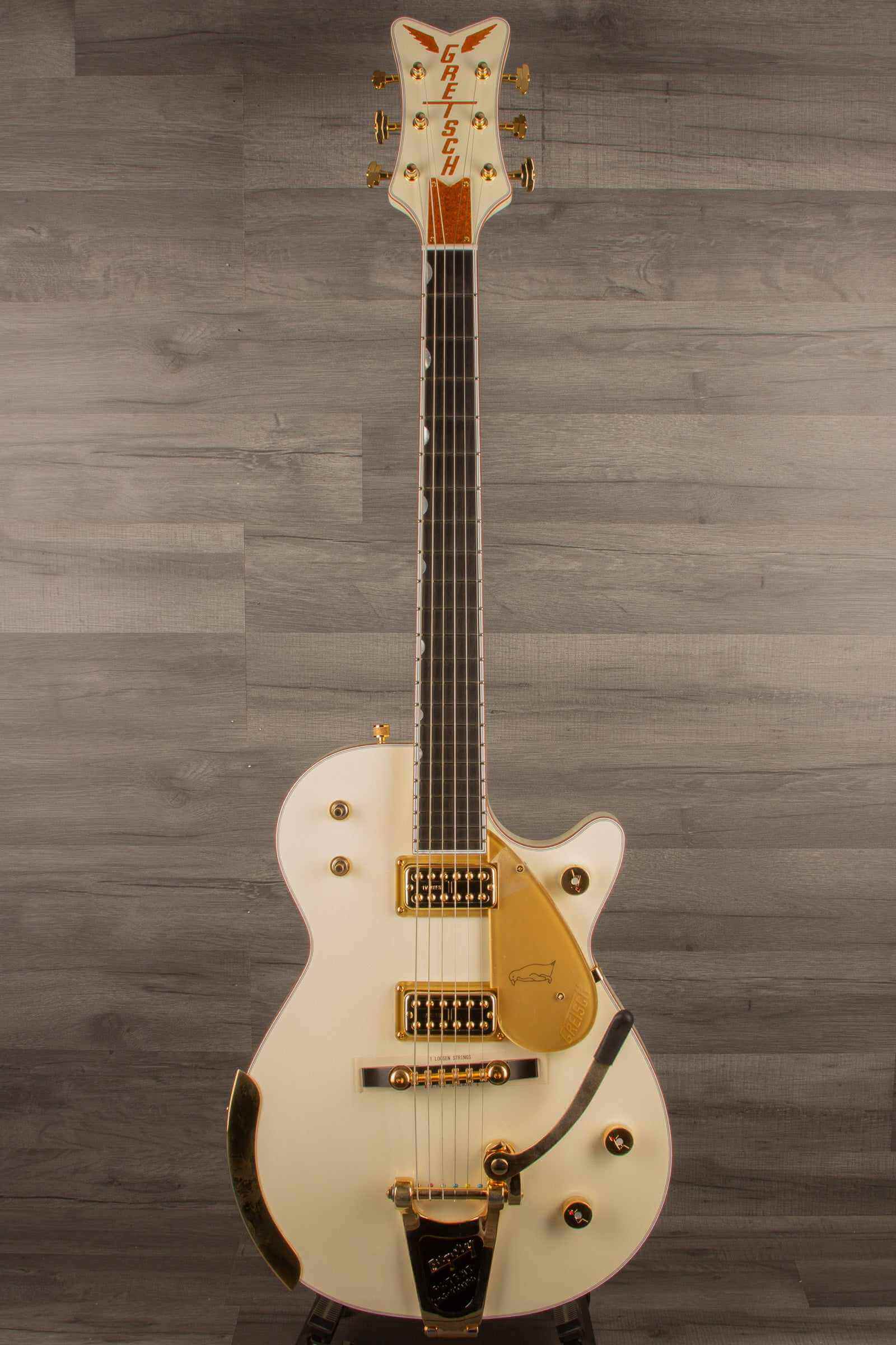 Gretsch G6134T-58 Vintage Select ’58 Penguin™ Electric Guitar - Vintage White, Bigsby®, TV Jones®