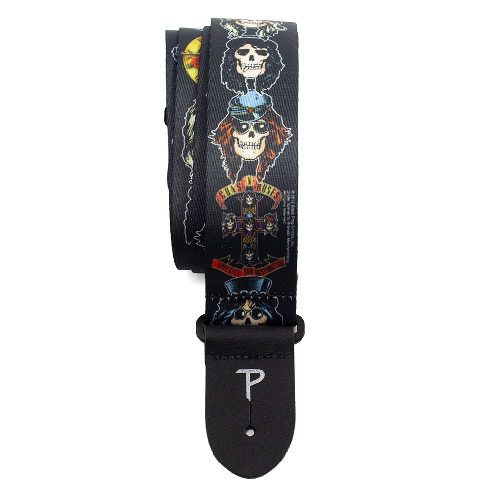 PERRI'S 2" POLY STRAP GUNS N ROSES APPETITE SKULL