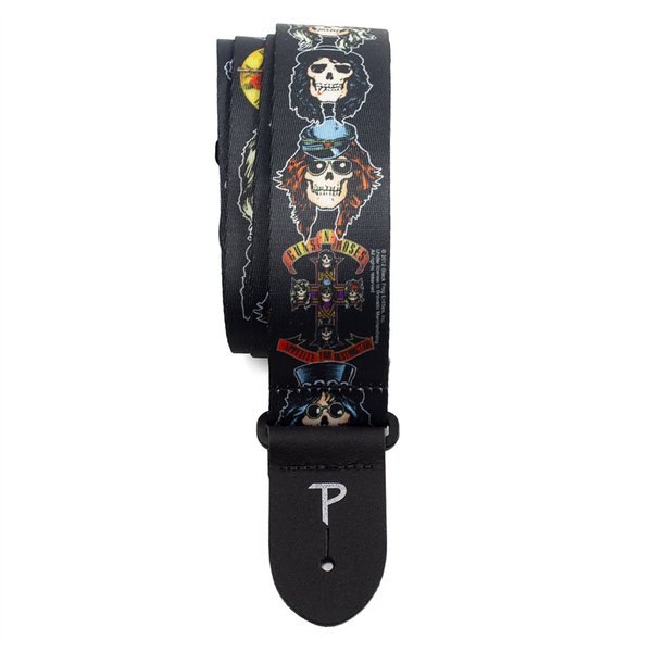 PERRI'S 2" POLY STRAP GUNS N ROSES APPETITE SKULL