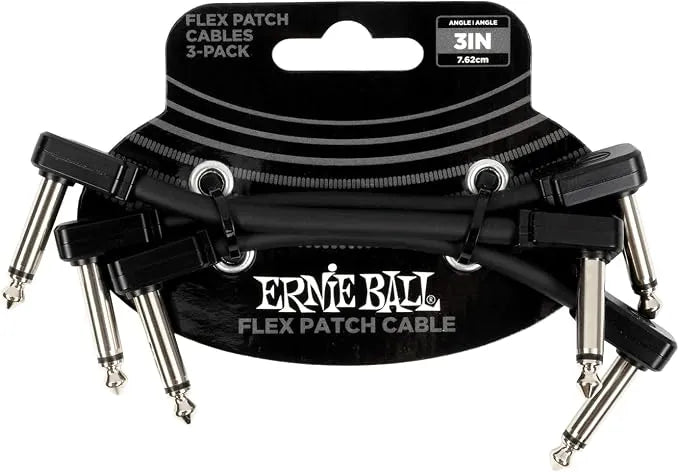 Ernie Ball 3" Patch Cable - 3 Pack Black