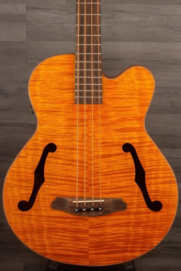 Aria FEB F2M Stained Brown Medium Scale Acoustic - Bass Guitar