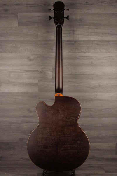 Aria FEB F2M/FL Medium scale Fretless Acoustic Bass - Black