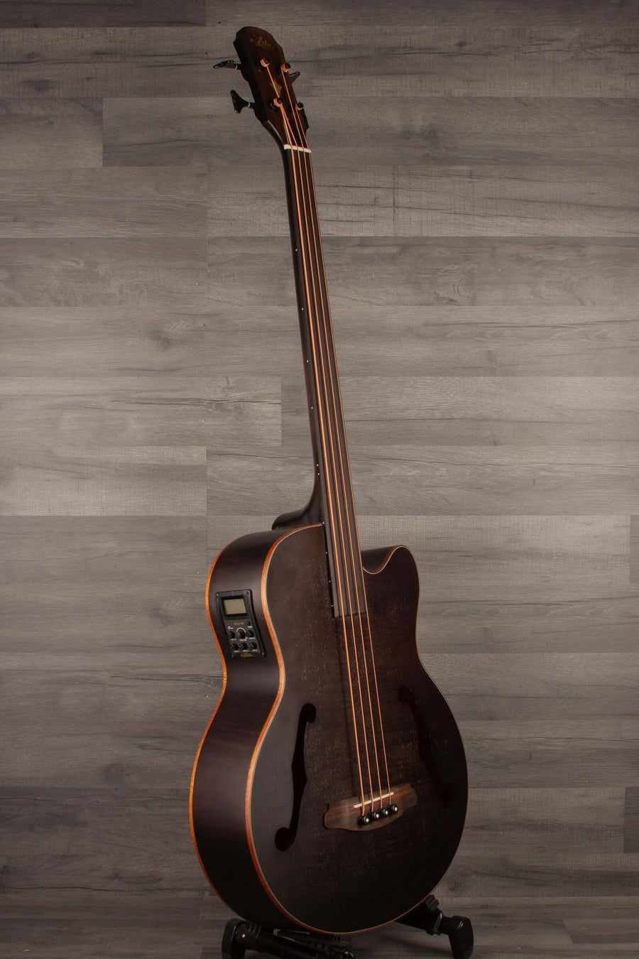 Aria FEB F2M/FL Medium scale Fretless Acoustic Bass - Black