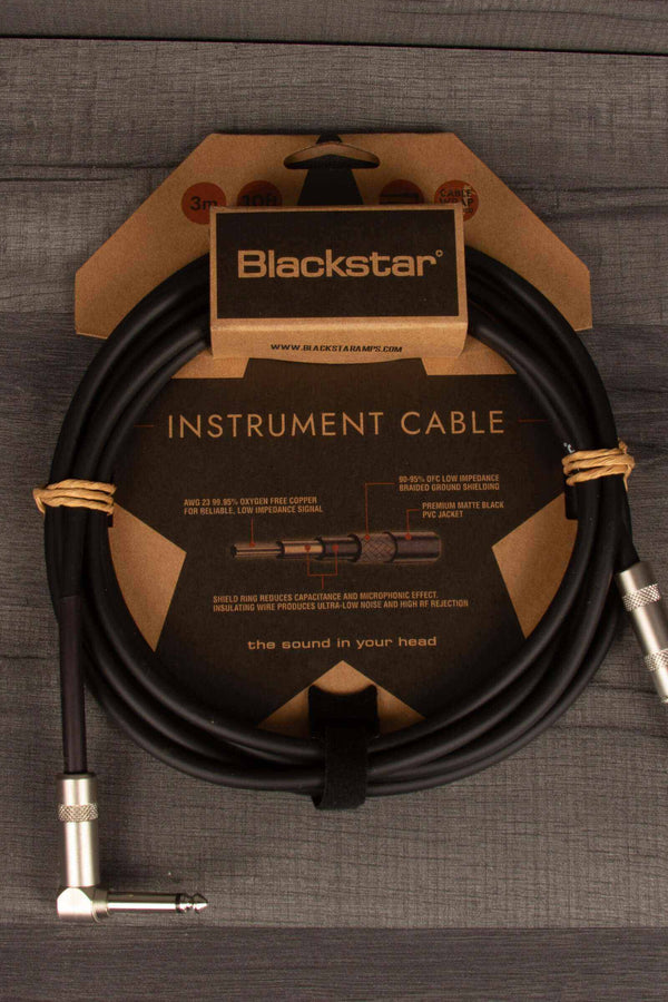Blackstar 3m Straight to Angled jack cable