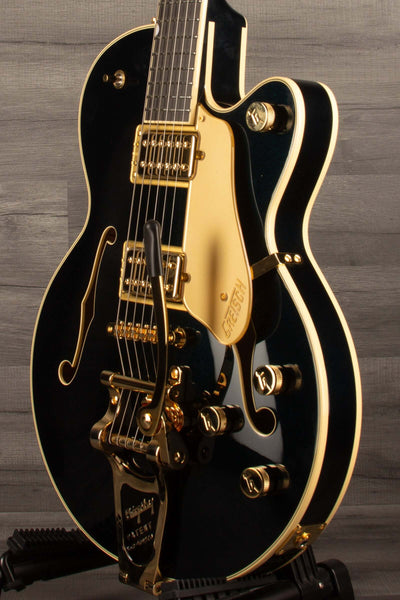 Gretsch Broadkaster® Jr. LX Center Block guitar in Midnight Sapphire with Gold Hardware and String-Thru Bigsby®