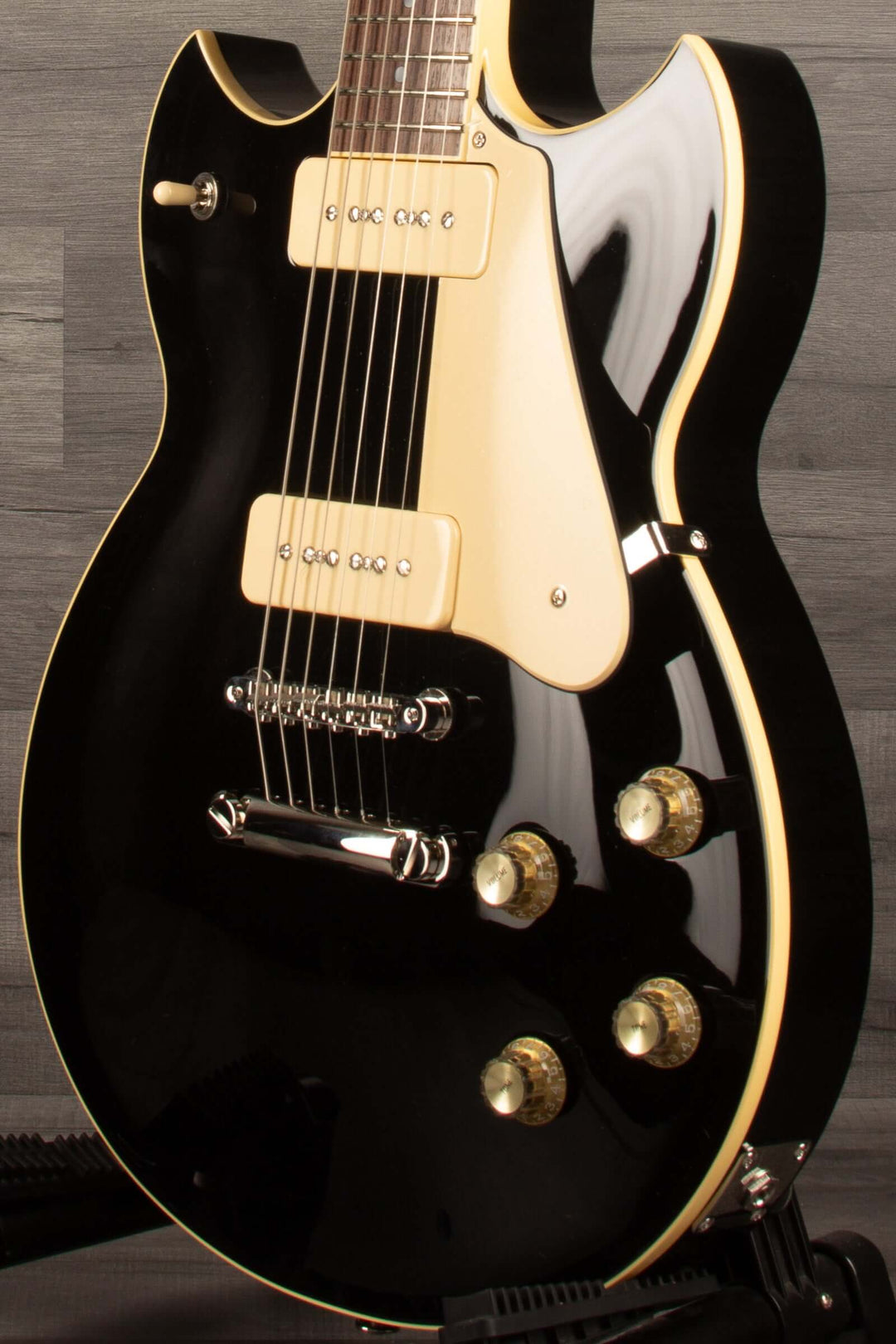 B-stock Yamaha SG1802 Black - Premium Electric Guitar showcasing its elegant design and refinished neck.