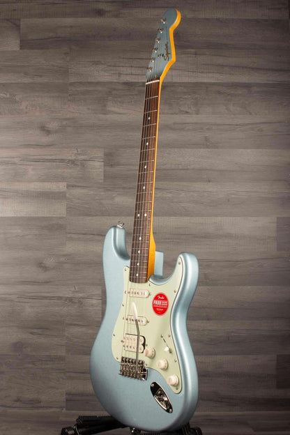 Squier FSR Classic Vibe 60s Stratocaster HSS in Ice Blue Metallic with Laurel Fingerboard and Mint Pickguard.