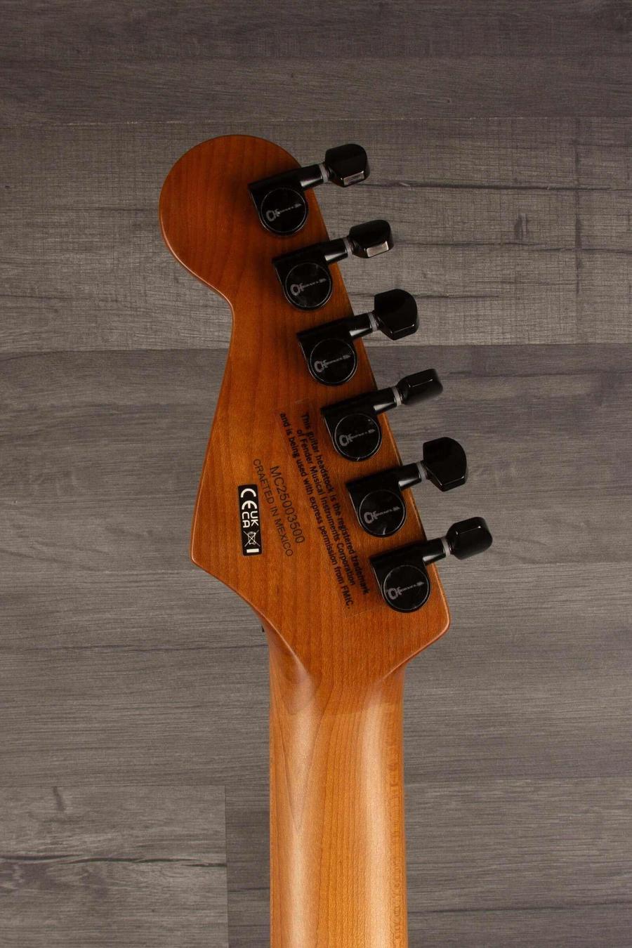 Charvel - PRO-MOD Plus So-cal style 1 HH Floyd rose - Blueburst guitar headstock with tuning pegs.