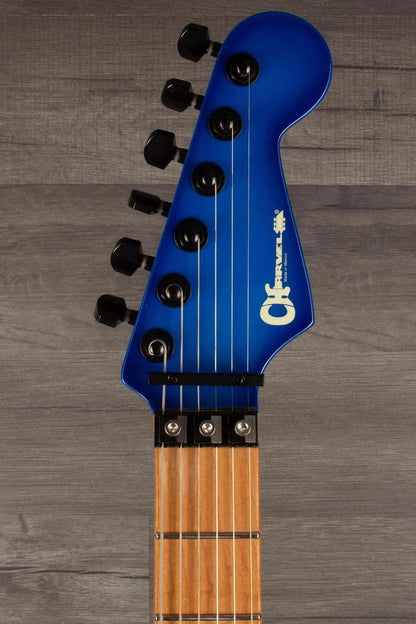 Charvel - PRO-MOD Plus So-cal style 1 HH Floyd rose - Blueburst guitar headstock with blue finish and maple neck