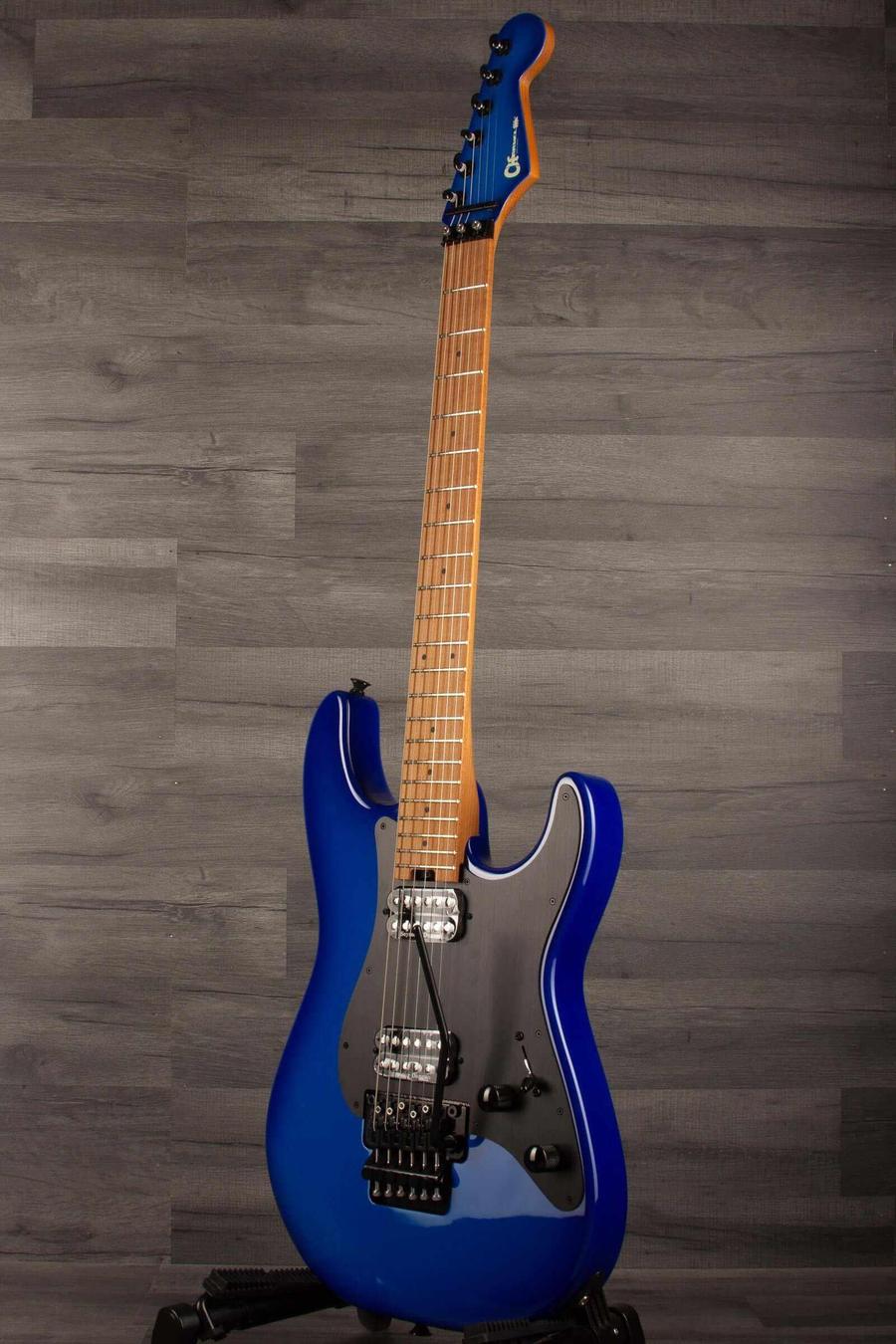 Charvel - PRO-MOD Plus So-cal style 1 HH Floyd rose - Blueburst electric guitar on display.