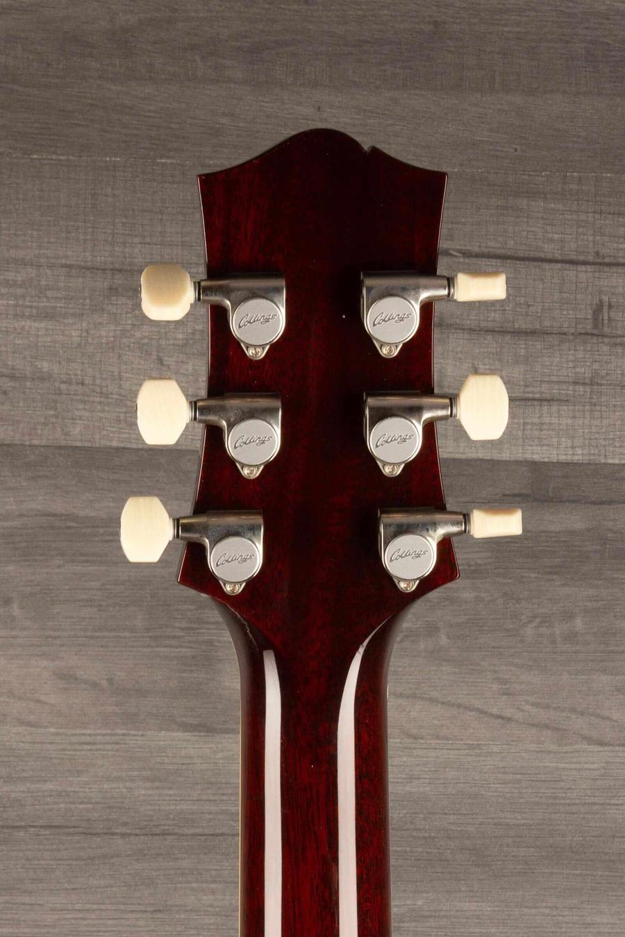 USED Collings I-35 Deluxe Quilt Top Tobacco Sunburst #12696