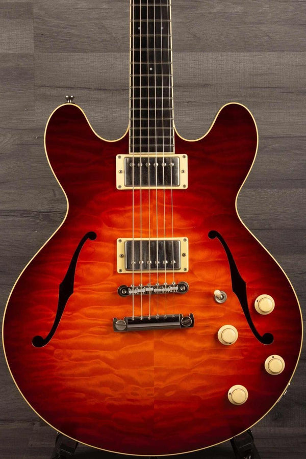 USED Collings I-35 Deluxe Quilt Top Tobacco Sunburst #12696 - MusicStreet