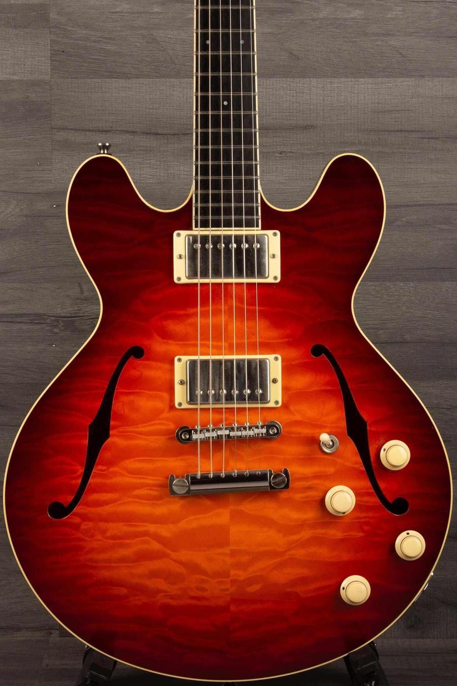 USED Collings I-35 Deluxe Quilt Top Tobacco Sunburst #12696