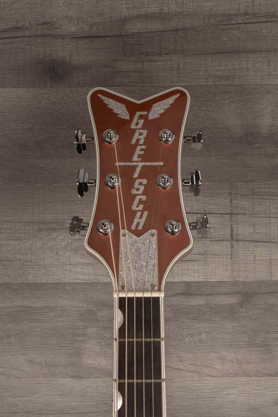 Gretsch G6136T Falcon Electric Guitar - Two Tone Copper / Sahara Metallic