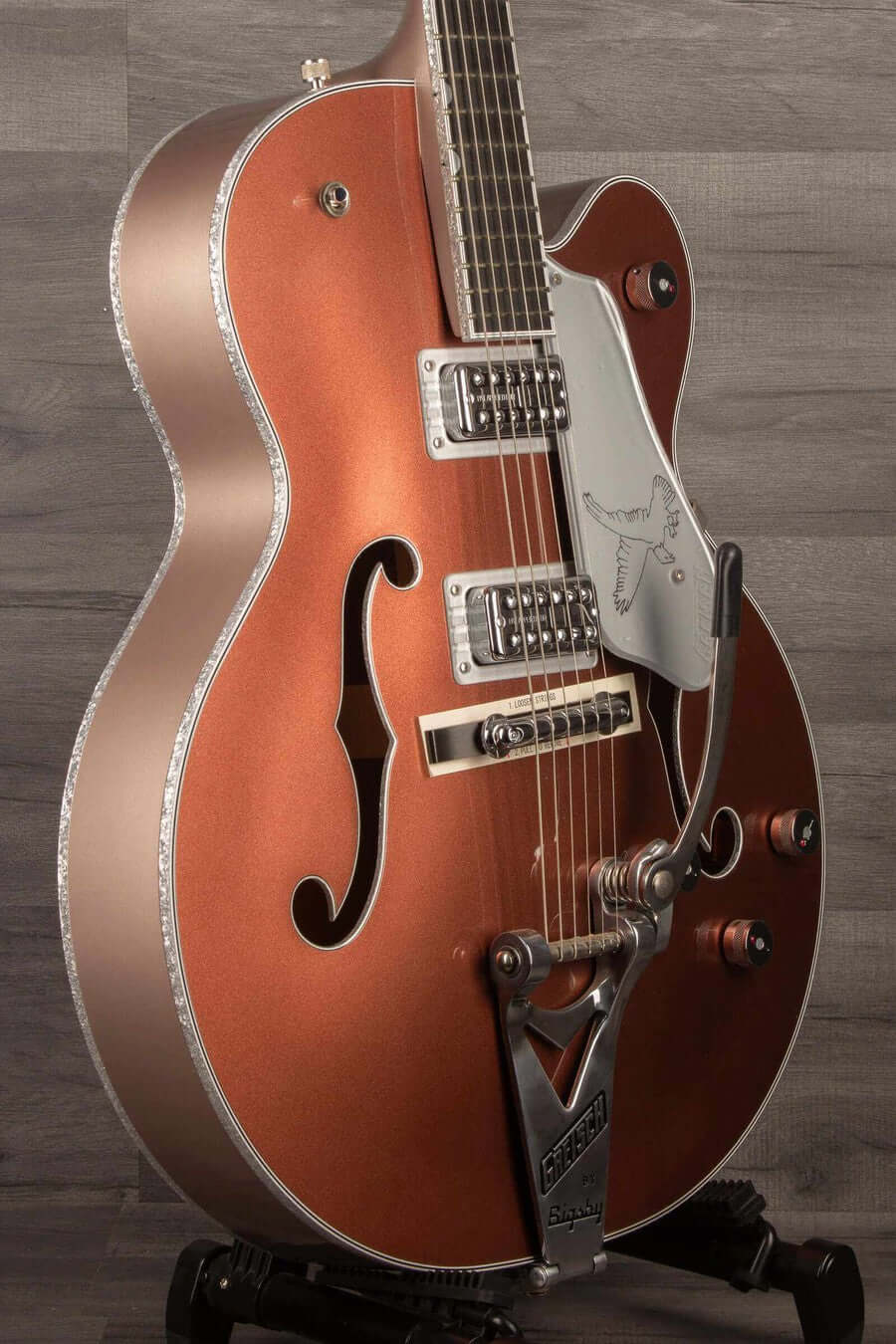 Gretsch G6136T Falcon Electric Guitar - Two Tone Copper / Sahara Metallic