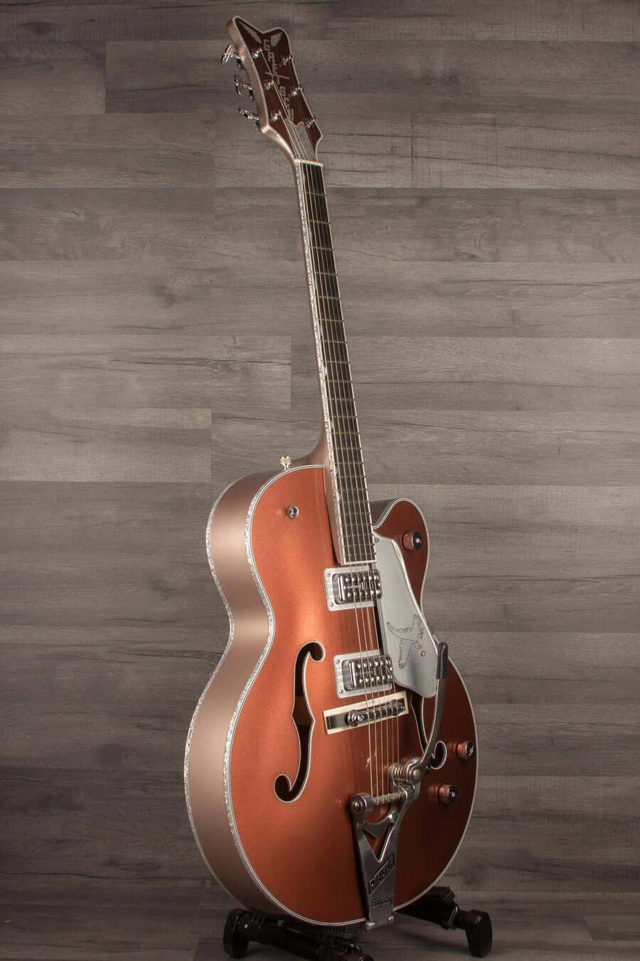 Gretsch G6136T Falcon Electric Guitar - Two Tone Copper / Sahara Metallic