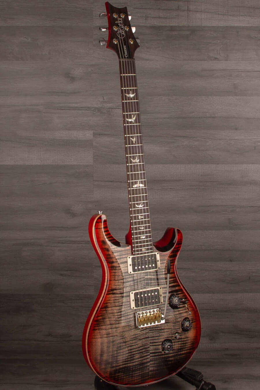 PRS Custom 24 Piezo, Charcoal Cherryburst s#0361452 - MusicStreet