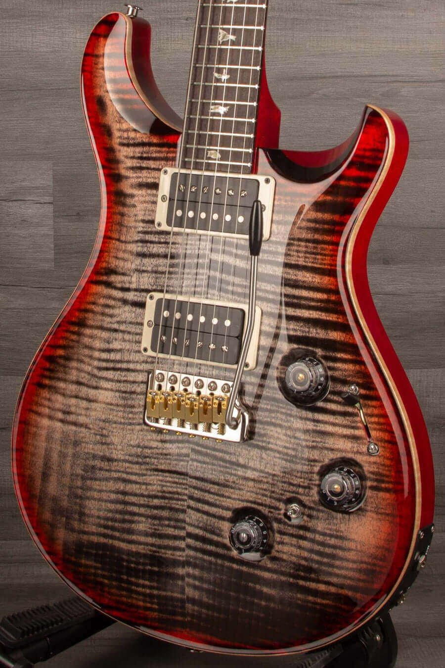 PRS Custom 24 Piezo, Charcoal Cherryburst s#0361452 - MusicStreet