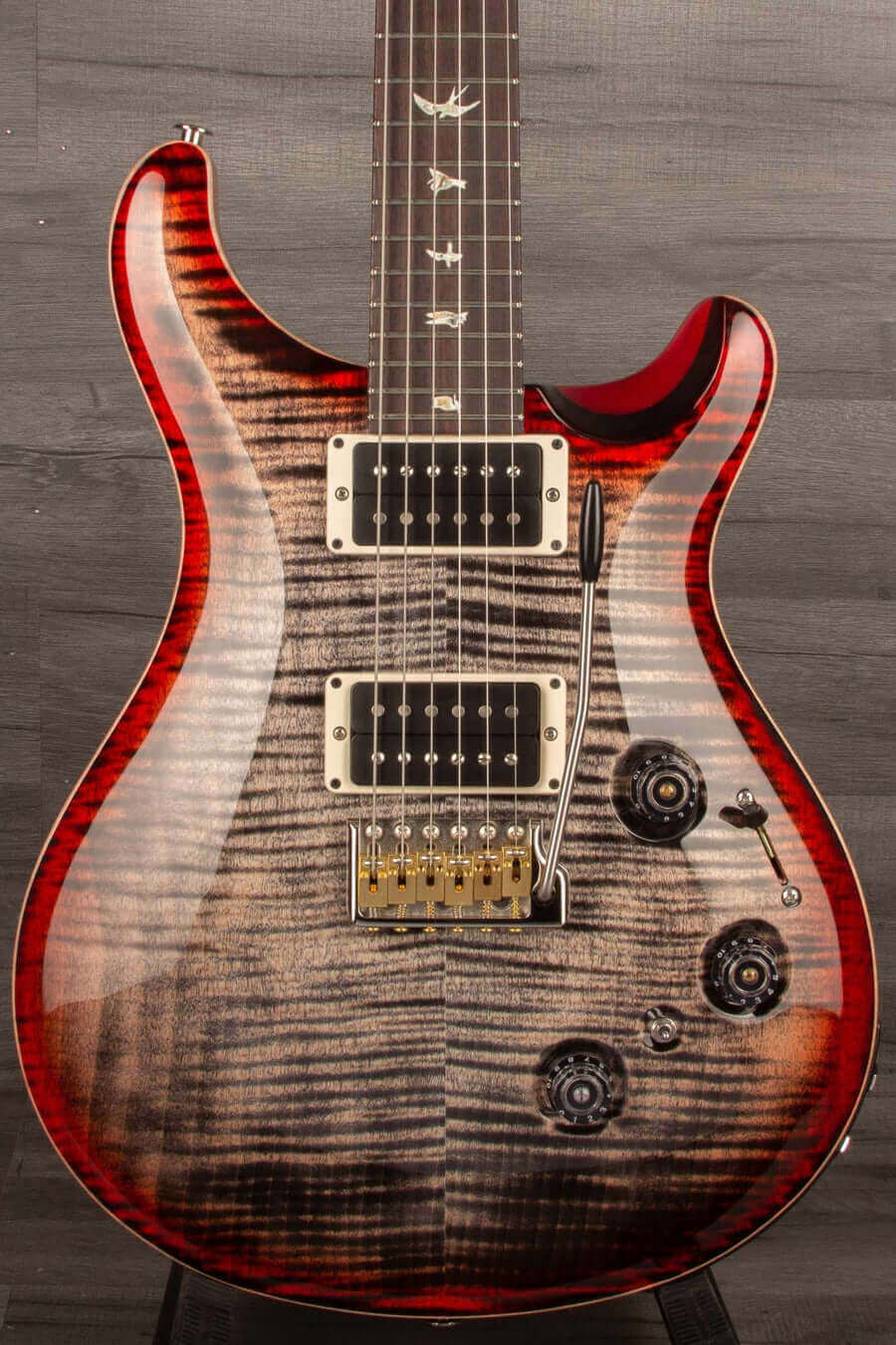 PRS Custom 24 Piezo, Charcoal Cherryburst s#0361452 - MusicStreet