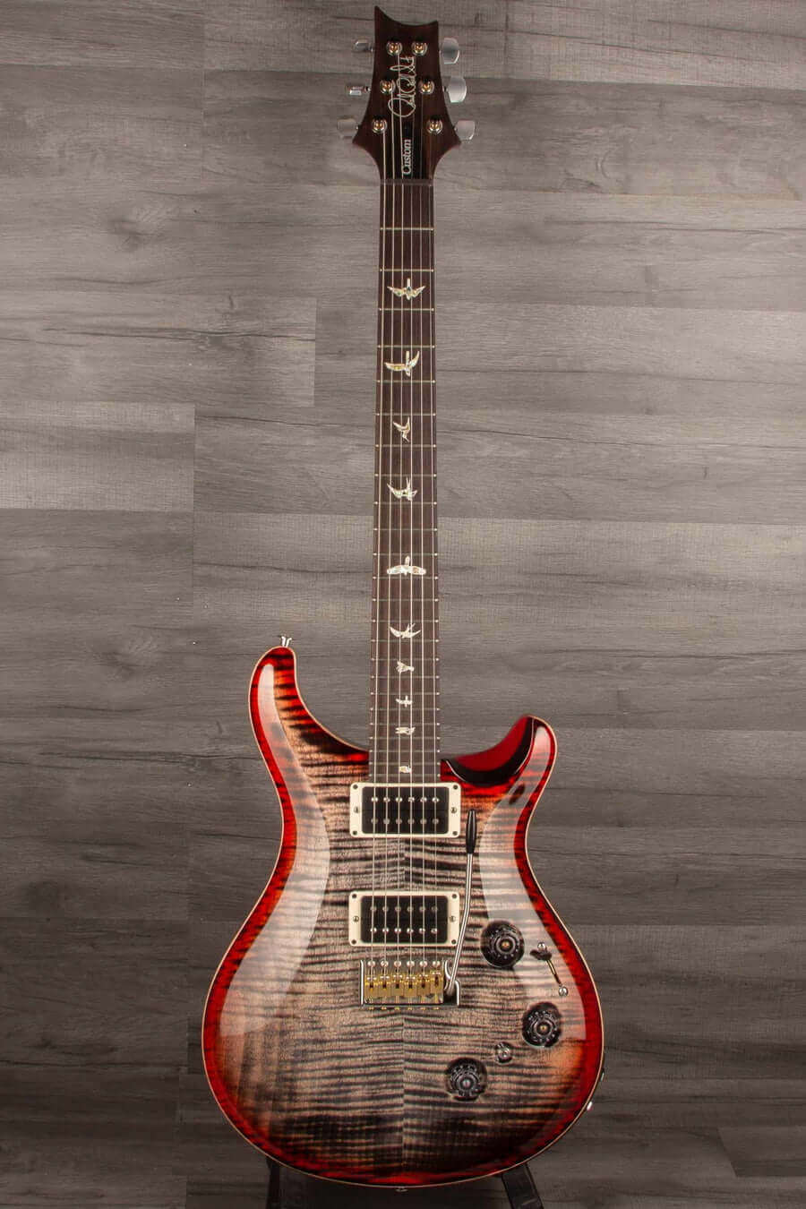 PRS Custom 24 Piezo, Charcoal Cherryburst s#0361452 - MusicStreet