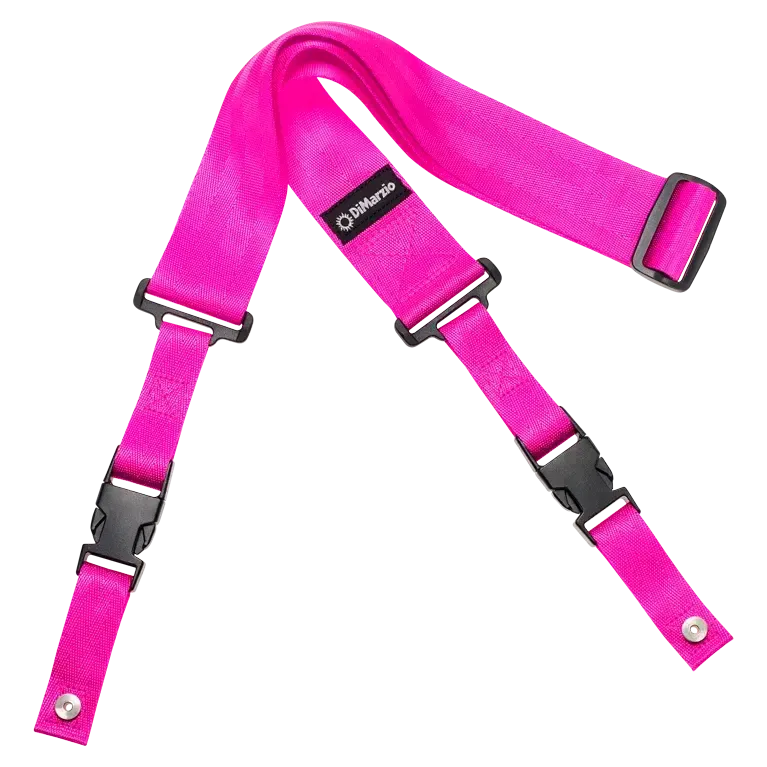 Dimarzio ClipLock® Quick Release Guitar Strap 2" Nylon - Neon Pink