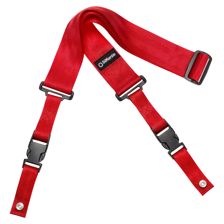 Dimarzio ClipLock® Quick Release Guitar Strap 2" nylon, red