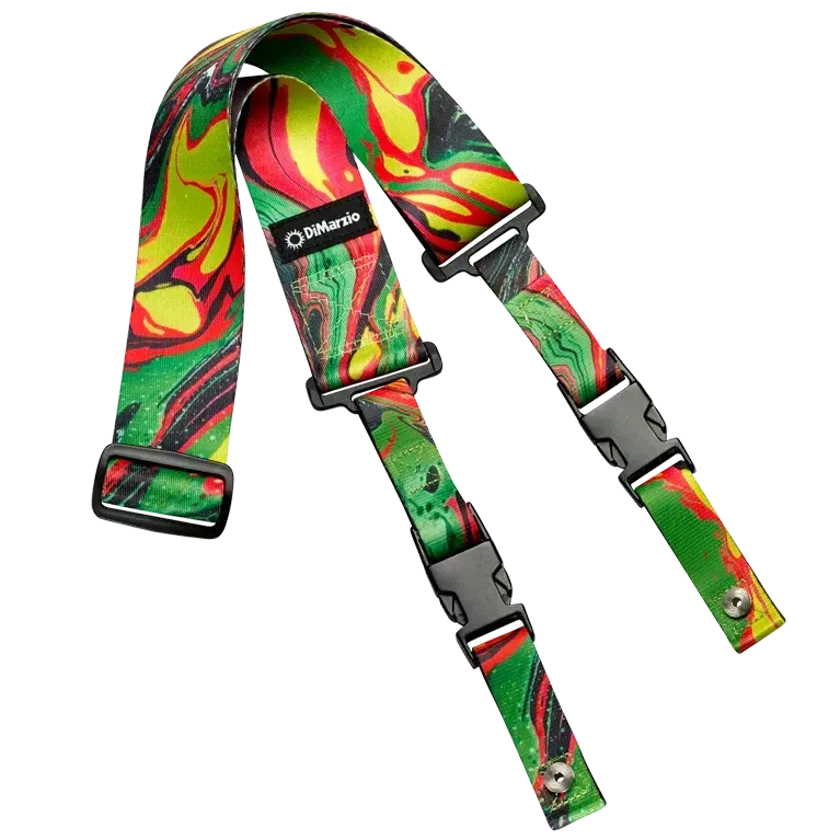 DiMarzio ClipLock® Steve Vai Guitar Strap - Green Universe