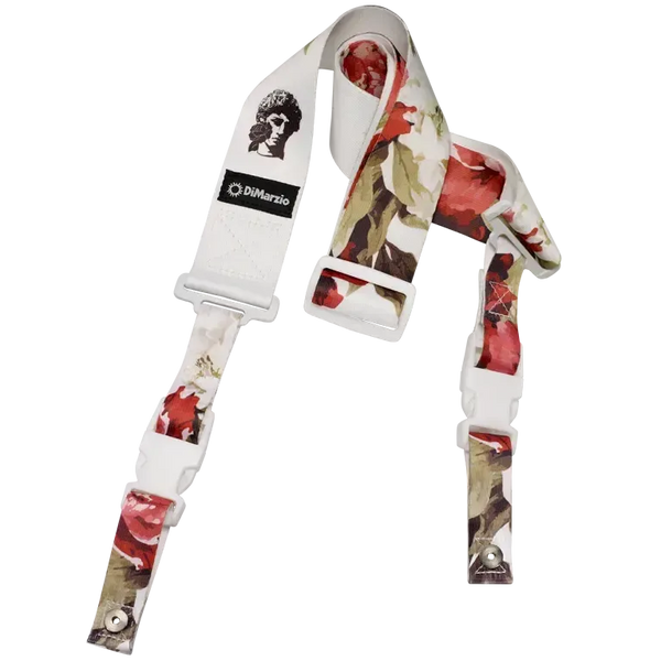 Polyphia Floral Muse ClipLock® Guitar Strap - White