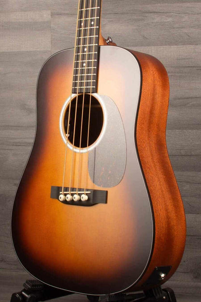 Martin DJR-10E Dreadnought Junior Short Scale Bass Guitar - Acoustic Burst