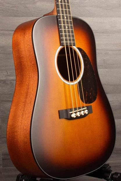 Martin DJR-10E Dreadnought Junior Short Scale Bass Guitar - Acoustic Burst