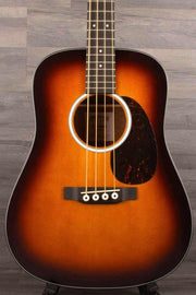 Martin DJR-10E Dreadnought Junior Short Scale Bass Guitar - Acoustic Burst