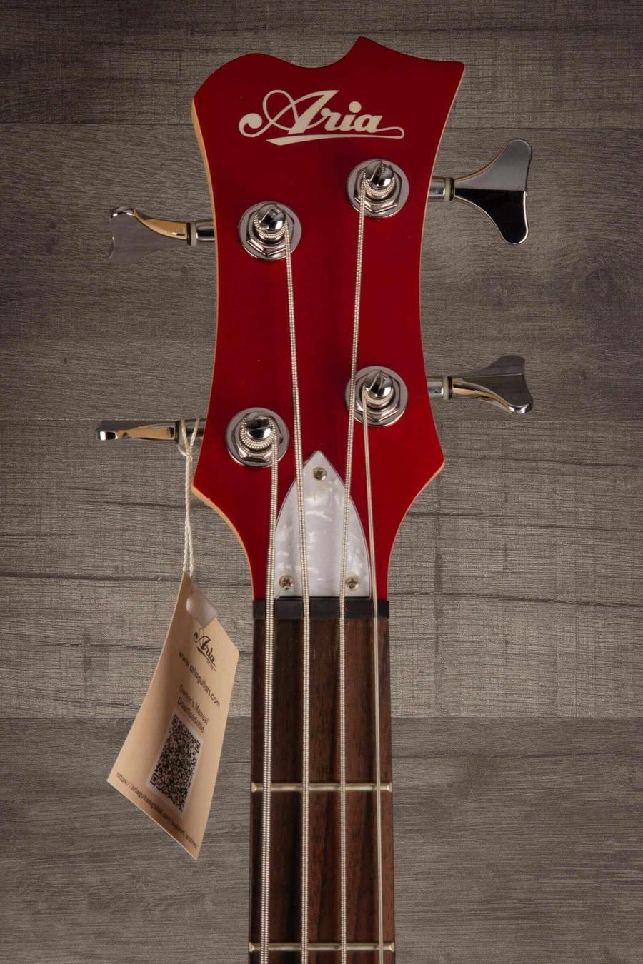 Aria Diamond Series Bass, DMB 01 OCR, Old Candy Apple Red - MusicStreet