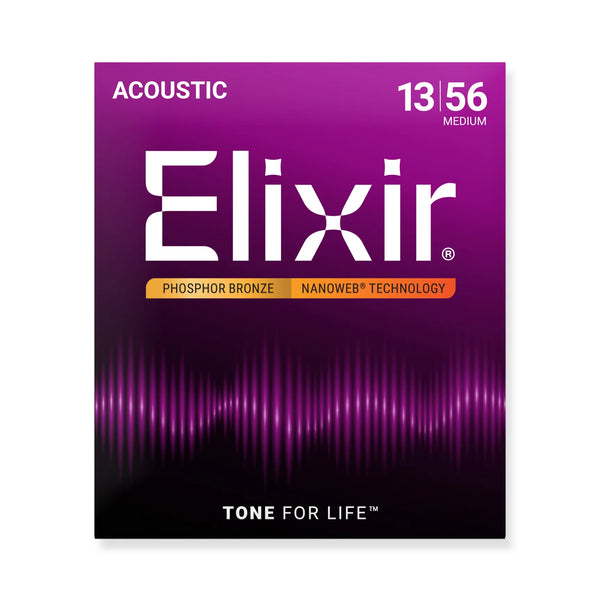 Elixir 13-56 Nanoweb Coated Acoustic Guitar Strings