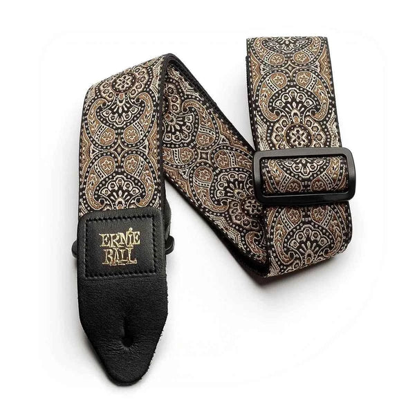 Ernie Ball 4163 Gold & Black Paisley guitar strap