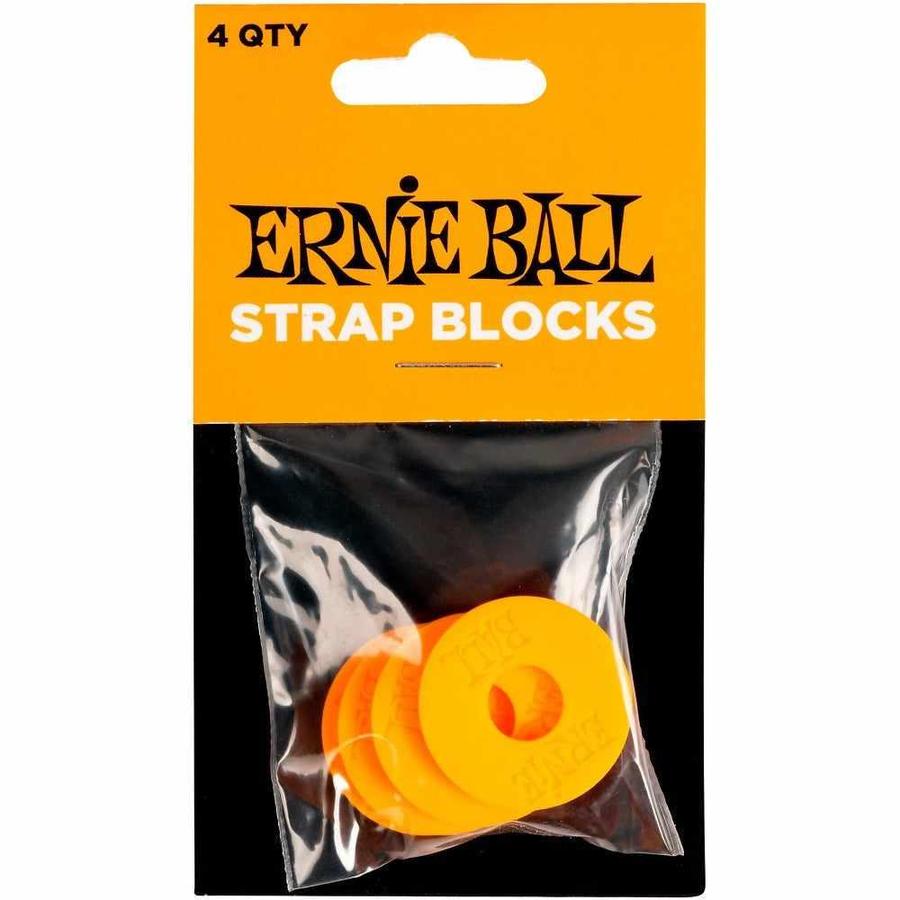 Ernie Ball Strap Blocks Red - MusicStreet